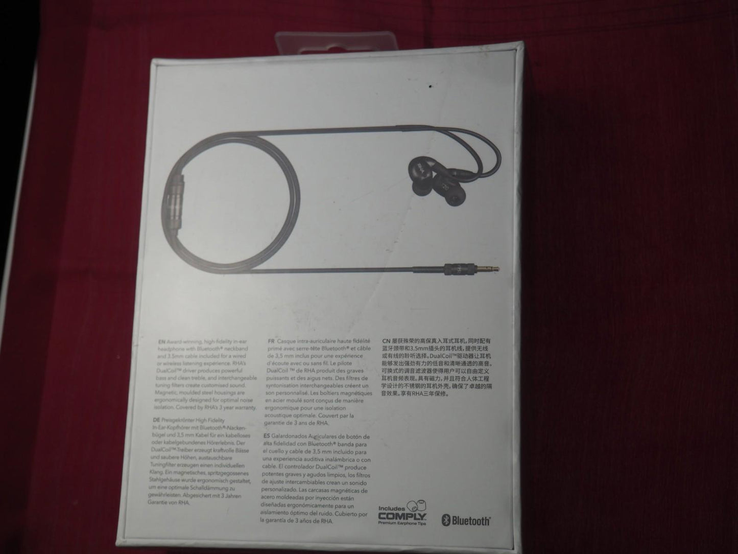 NWT RHA T20 Wireless Bluetooth earphones