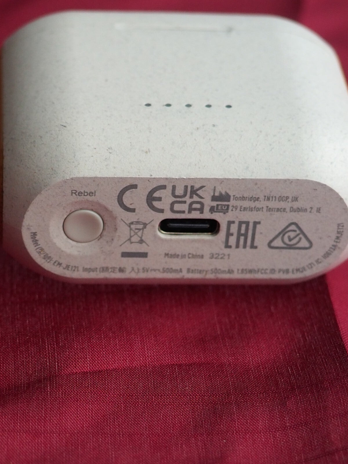 House Of Marley Rebel CASE ONLY & WORKING For  Bluetooth  Earbuds