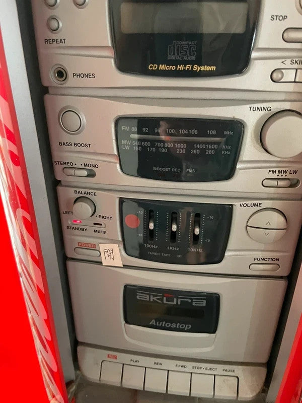 Coca Cola Akura HiFi Stereo CD Radio Cassette Coke Can Player - READ DESCRIPTION