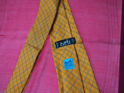 Hermes Orange Silk Tie 7727OA